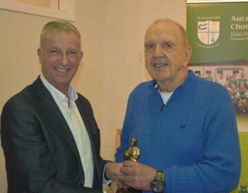 Chairman Aidan Johnston and 1974 captain Packie Mc Guckin